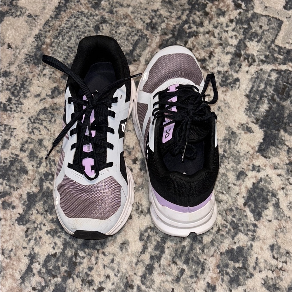 On Running Women's Black and Purple Running Shoes